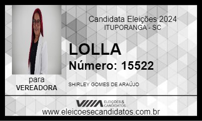 Candidato LOLLA 2024 - ITUPORANGA - Eleições