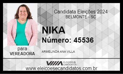 Candidato NIKA 2024 - BELMONTE - Eleições