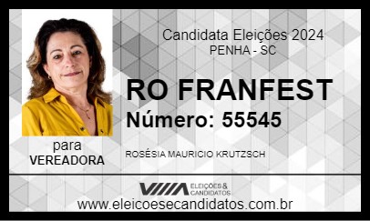 Candidato RO FRANFEST 2024 - PENHA - Eleições