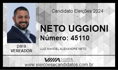 Candidato NETO UGGIONI 2024 - CRICIÚMA - Eleições