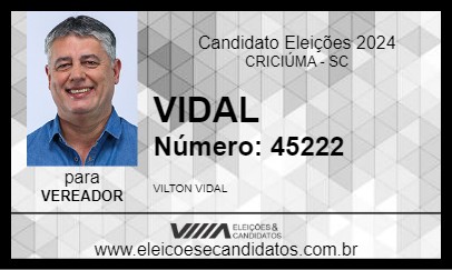 Candidato VIDAL 2024 - CRICIÚMA - Eleições