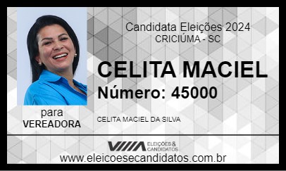 Candidato CELITA MACIEL 2024 - CRICIÚMA - Eleições