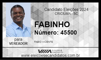 Candidato FABINHO 2024 - CRICIÚMA - Eleições