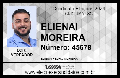 Candidato ELIENAI MOREIRA 2024 - CRICIÚMA - Eleições