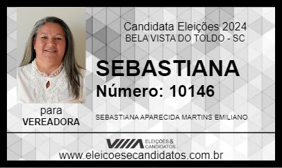 Candidato SEBASTIANA 2024 - BELA VISTA DO TOLDO - Eleições