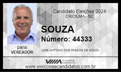 Candidato SOUZA 2024 - CRICIÚMA - Eleições