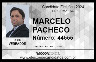 Candidato MARCELO PACHECO 2024 - CRICIÚMA - Eleições