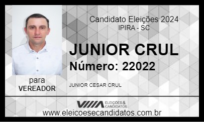 Candidato JUNIOR CRUL 2024 - IPIRA - Eleições