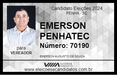 Candidato EMERSON PENHATEC 2024 - PENHA - Eleições