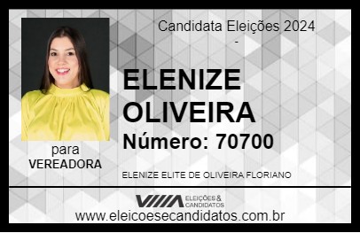 Candidato ELENIZE OLIVEIRA 2024 - PENHA - Eleições