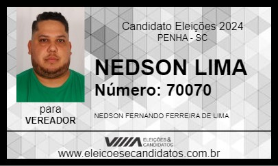 Candidato NEDSON LIMA 2024 - PENHA - Eleições