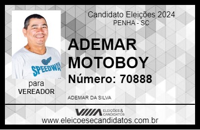 Candidato ADEMAR MOTOBOY 2024 - PENHA - Eleições