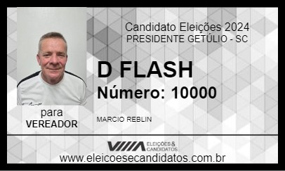 Candidato D FLASH 2024 - PRESIDENTE GETÚLIO - Eleições