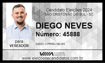 Candidato DIEGO NEVES 2024 - SÃO CRISTÓVÃO DO SUL - Eleições