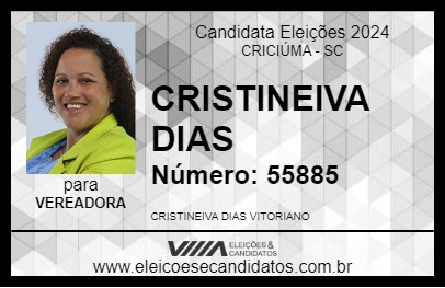 Candidato CRISTINEIVA DIAS 2024 - CRICIÚMA - Eleições