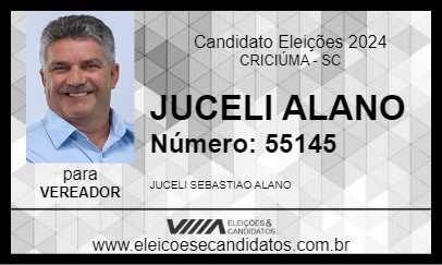 Candidato JUCELI ALANO 2024 - CRICIÚMA - Eleições