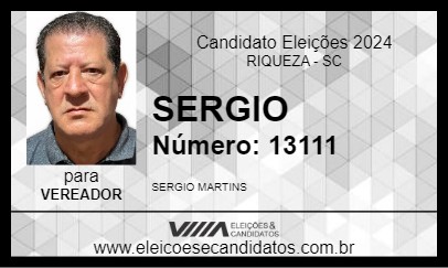 Candidato SERGIO 2024 - RIQUEZA - Eleições