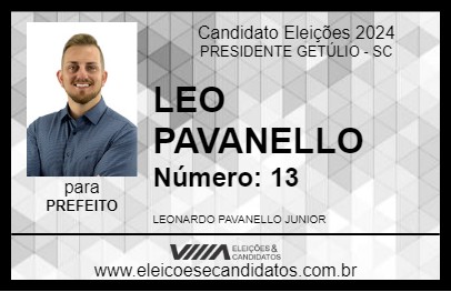 Candidato LEO PAVANELLO 2024 - PRESIDENTE GETÚLIO - Eleições