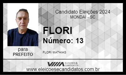 Candidato FLORI 2024 - MONDAÍ - Eleições