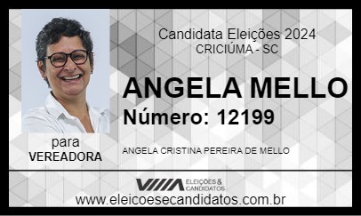 Candidato ANGELA MELLO 2024 - CRICIÚMA - Eleições