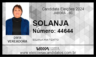 Candidato SOLANJA 2024 - JABORÁ - Eleições