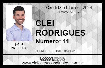 Candidato CLEI RODRIGUES 2024 - GRAVATAL - Eleições