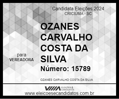 Candidato ZANA SILVA 2024 - CRICIÚMA - Eleições