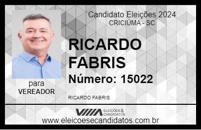 Candidato RICARDO FABRIS 2024 - CRICIÚMA - Eleições