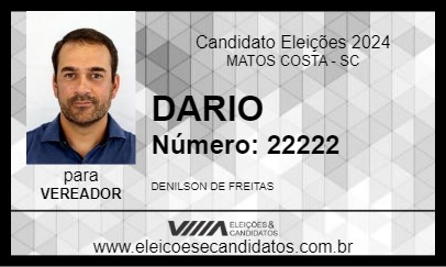 Candidato DARIO 2024 - MATOS COSTA - Eleições