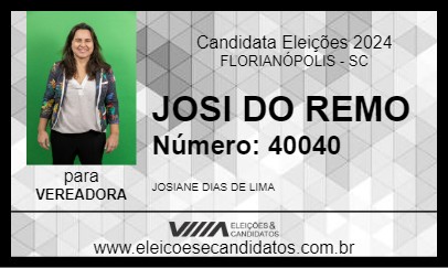 Candidato JOSI DO REMO 2024 - FLORIANÓPOLIS - Eleições