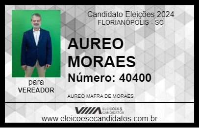 Candidato AUREO MORAES 2024 - FLORIANÓPOLIS - Eleições