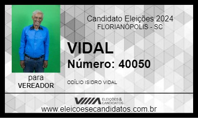 Candidato VIDAL 2024 - FLORIANÓPOLIS - Eleições