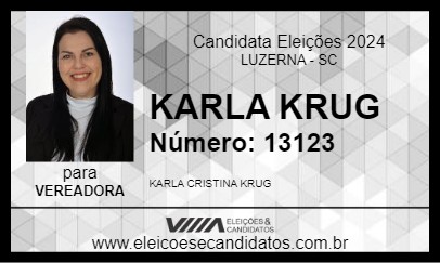 Candidato KARLA KRUG 2024 - LUZERNA - Eleições