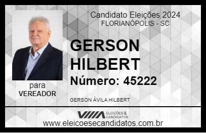 Candidato GERSON HILBERT 2024 - FLORIANÓPOLIS - Eleições