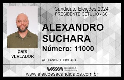 Candidato ALEXANDRO SUCHARA 2024 - PRESIDENTE GETÚLIO - Eleições