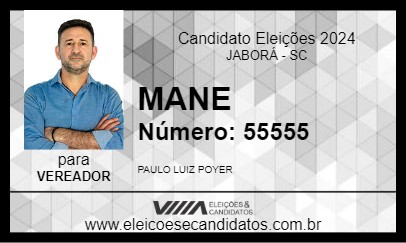 Candidato MANE 2024 - JABORÁ - Eleições