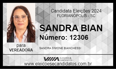 Candidato SANDRA BIAN 2024 - FLORIANÓPOLIS - Eleições