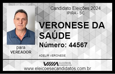 Candidato VERONESE DA SAÚDE 2024 - IPIRA - Eleições