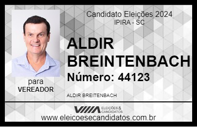 Candidato ALDIR BREITENBACH 2024 - IPIRA - Eleições