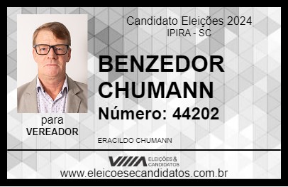 Candidato BENZEDOR CHUMANN 2024 - IPIRA - Eleições