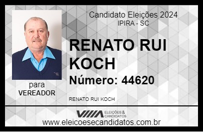 Candidato RENATO RUI KOCH 2024 - IPIRA - Eleições