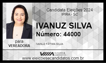 Candidato IVANUZ SILVA 2024 - IPIRA - Eleições