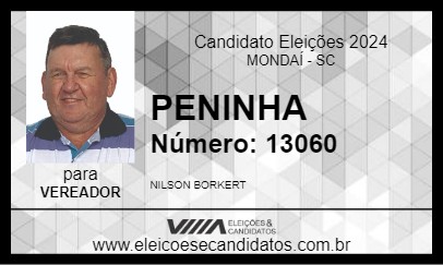 Candidato PENINHA 2024 - MONDAÍ - Eleições