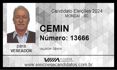 Candidato CEMIN 2024 - MONDAÍ - Eleições