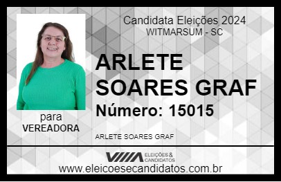 Candidato ARLETE SOARES GRAF 2024 - WITMARSUM - Eleições