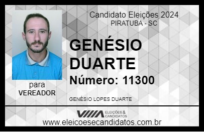 Candidato GENÉSIO DUARTE 2024 - PIRATUBA - Eleições