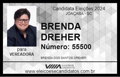 Candidato BRENDA DREHER 2024 - JOAÇABA - Eleições