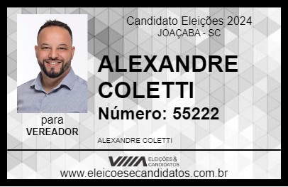 Candidato ALEXANDRE COLETTI 2024 - JOAÇABA - Eleições