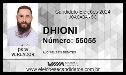 Candidato DHIONI 2024 - JOAÇABA - Eleições