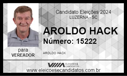 Candidato AROLDO HACK 2024 - LUZERNA - Eleições